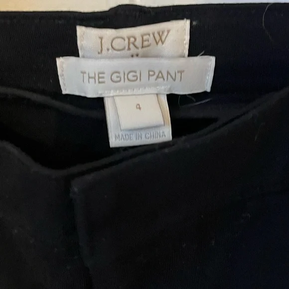 J. Crew Gigi pant size 4 black stretch dress leggings with front zipper - Picture 4 of 5